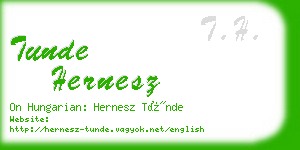 tunde hernesz business card